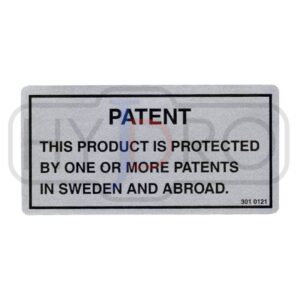 Naklejka HIAB oznaczenie patent 3010121