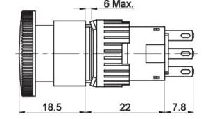 Przycisk bezpieczeństwa STOP 2xNO+2xNC 16mm COMPONENTS TC-LAS1-AY-22TS