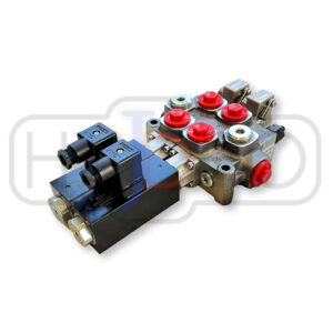 Rozdzielacz hydrauliczny 2-sekcyjny Galtech Q45/2E-F1S(N)-2×111/A1/D41-F3D 24VDC