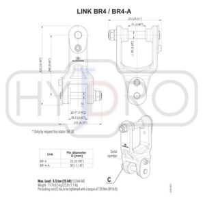 Łącznik rotatora BR4-A Baltrotors 30 mm sworzeń 30mm