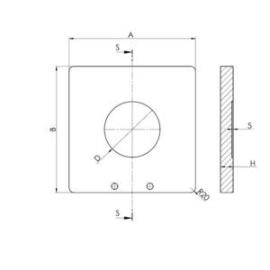 Podkład 800x800x60 pod stopę podpory