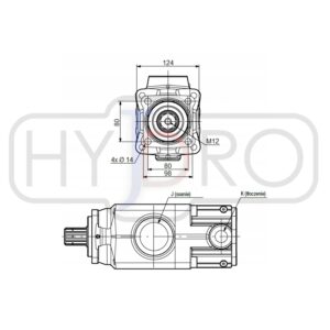 Pompa tłoczkowa dwustrumieniowa 0511555 Hydro Leduc PA 2x52l/min