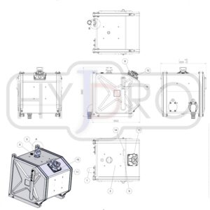 Zbiornik oleju hydraulicznego 150L