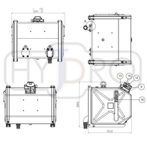 Zbiornik oleju hydraulicznego 200L