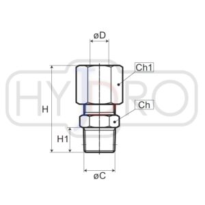 Przyłączka prosta M8x1 – 6mm centralnego smarowania