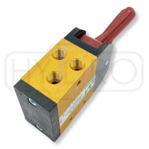 PX ZAWÓR PNEUMATYCZNY MECH.G 1/8` 5/3 N.C.-DŹWIGNIA Czerwona Sterownik