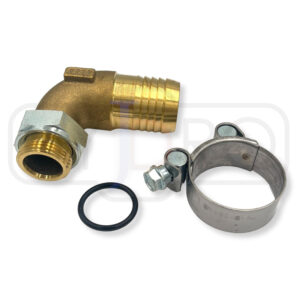 Króciec ssawny 90° G 1″ x T38mm opaska (48-51mm)