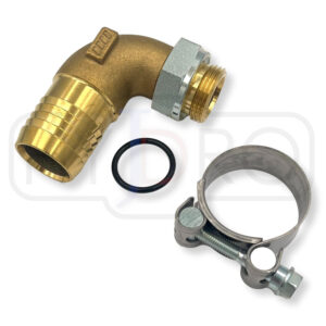 Króciec ssawny 90° G 1″ x T38mm opaska (48-51mm)