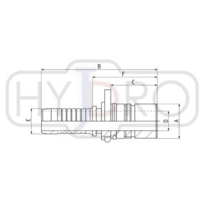 Nypel do węża WEO – prosty, wtyk 1/2″ DN12 fi 16mm, połączenie 1/2” (13.6 mm) WEO 1/2″