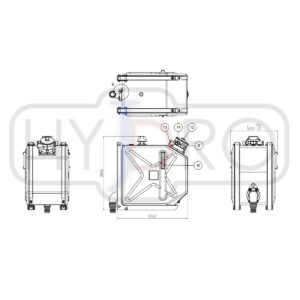 Zbiornik oleju hydraulicznego 100L